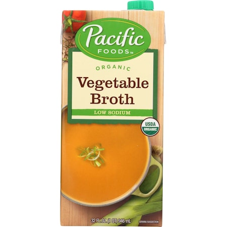 Pacific Foods Organic Low Sodium Vegetable Broth 32 fl. oz. Carton, PK12 05450